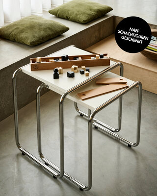 Thonet Beistelltisch Set B 9 a+b mit Geschenk Bauhaus Schachfiguren